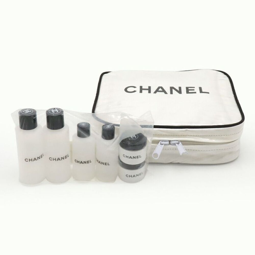 Chanel Logo Skincare Traveler Pouch Set